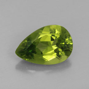 Peridoto naturale verde da 3,44 ct, taglio a pera, VVS