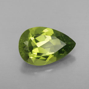 Peridoto naturale verde da 3,44 ct, taglio a pera, VVS