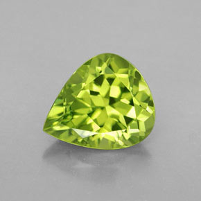 Peridoto naturale verde da 3,16 ct, taglio a pera, VVS