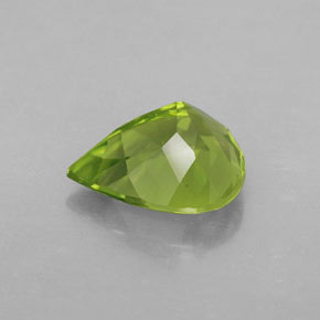 Peridoto naturale verde da 3,16 ct, taglio a pera, VVS
