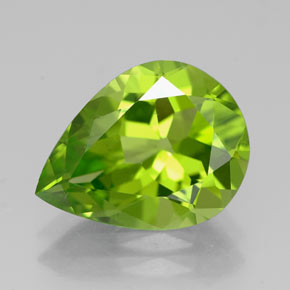 Peridoto naturale verde da 4,02 ct, taglio a pera, VVS-VS