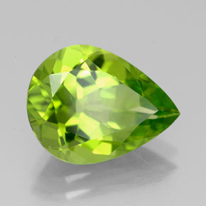 Peridoto naturale verde da 4,02 ct, taglio a pera, VVS-VS
