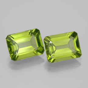 Peridoto naturale verde da  ct, taglio smeraldo, VS