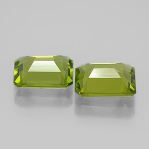 Peridoto naturale verde da  ct, taglio smeraldo, VVS-VS