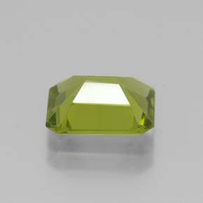 Peridoto naturale verde da 2,10 ct, taglio smeraldo, VS
