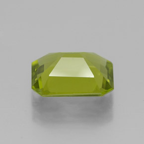 Peridoto naturale verde da 1,92 ct, taglio smeraldo, VS