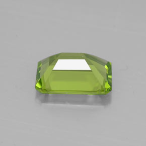 Peridoto naturale verde da 2,17 ct, taglio smeraldo, VVS