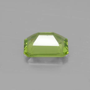 Peridoto naturale verde da 1,89 ct, taglio smeraldo, VVS