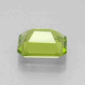 Peridoto naturale verde da 2,09 ct, taglio smeraldo, VVS