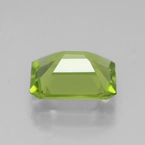 Peridoto naturale verde da 2,04 ct, taglio smeraldo, VVS