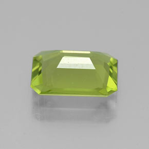 Peridoto naturale verde da 1,83 ct, taglio smeraldo, VVS