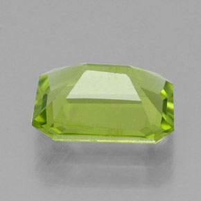 Peridoto naturale verde da 1,93 ct, taglio smeraldo, VS-SI