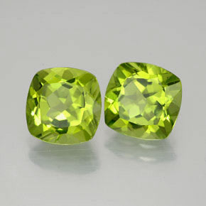 Peridoto naturale verde da  ct, taglio a cuscino, VVS-VS