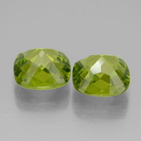 Peridoto naturale verde da  ct, taglio a cuscino, VVS-VS