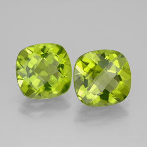 Peridoto naturale verde da  ct, taglio a cuscino, VVS-VS