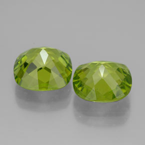 Peridoto naturale verde da  ct, taglio a cuscino, VVS-VS