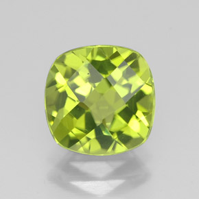 Peridoto naturale verde da 2,33 ct, taglio a cuscino, VVS