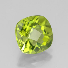 Peridoto naturale verde da 2,33 ct, taglio a cuscino, VVS