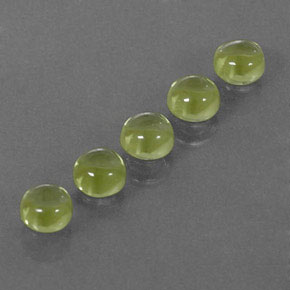 Peridoto naturale verde da  ct, taglio rotondo, trasparente