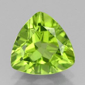 Peridoto naturale verde da 2,45 ct, trillion, VS