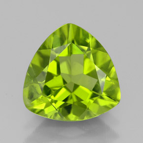 Peridoto naturale verde da 3,07 ct, trillion, VS-SI