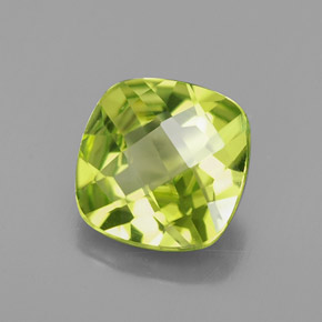 Peridoto naturale verde da 1,90 ct, taglio a cuscino, VVS-VS