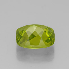 Peridoto naturale verde da 3,17 ct, taglio a cuscino, VS