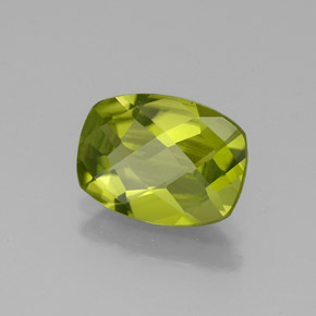 Peridoto naturale verde da 1,87 ct, taglio a cuscino, VS