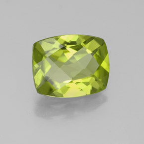 Peridoto naturale verde da 2,50 ct, taglio a cuscino, VS