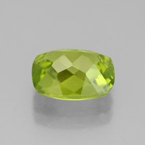 Peridoto naturale verde da 3,03 ct, taglio a cuscino, VS
