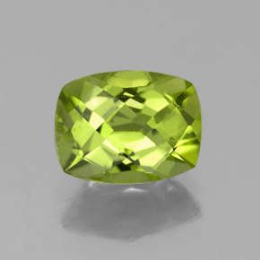 Peridoto naturale verde da 2,06 ct, taglio a cuscino, VS