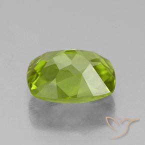 Peridoto Verde giallastro naturale da 2.29 ct, Cuscino, VS