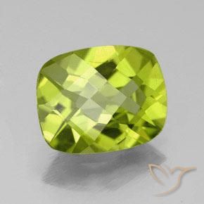 Peridoto naturale verde da 2,73 ct, taglio a cuscino, VS