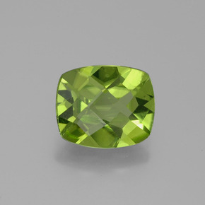 Peridoto naturale verde da 2,48 ct, taglio a cuscino, VS