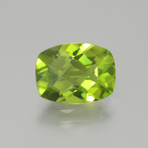Peridoto naturale verde da 2,38 ct, taglio a cuscino, VVS-VS