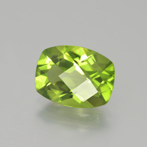 Peridoto naturale verde da 2,38 ct, taglio a cuscino, VVS-VS