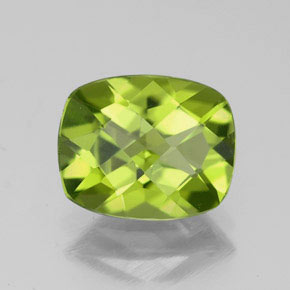 Peridoto naturale verde da 2,82 ct, taglio a cuscino, VVS-VS