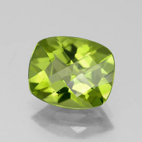 Peridoto naturale verde da 2,82 ct, taglio a cuscino, VVS-VS