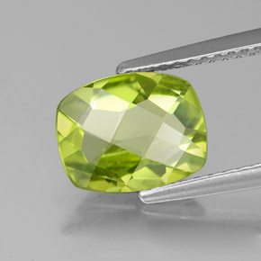 Peridoto naturale verde da 1,95 ct, taglio a cuscino, VVS-VS