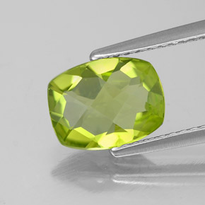 Peridoto naturale verde da 1,88 ct, taglio a cuscino, VVS-VS