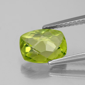 Peridoto naturale verde da 1,88 ct, taglio a cuscino, VVS-VS
