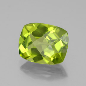 Peridoto naturale verde da 3,08 ct, taglio a cuscino, VS-SI