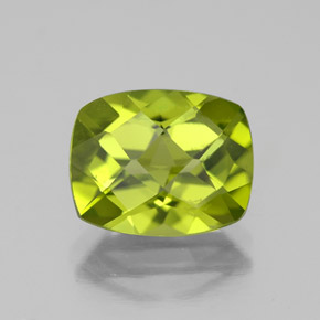 Peridoto naturale verde da 3,00 ct, taglio a cuscino, VS