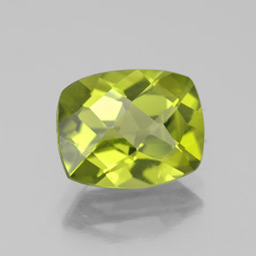 Peridoto naturale verde da 3,00 ct, taglio a cuscino, VS