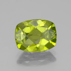 Peridoto naturale verde da 2,50 ct, taglio a cuscino, VS