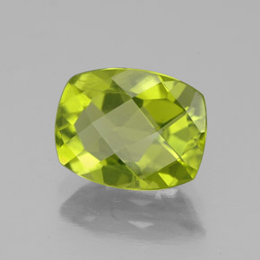Peridoto naturale verde da 2,50 ct, taglio a cuscino, VS