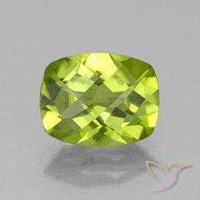 2.60ct Naturale Verde acceso Peridoto, Cuscino, VS