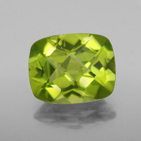 Peridoto naturale verde da 2,96 ct, taglio a cuscino, VS