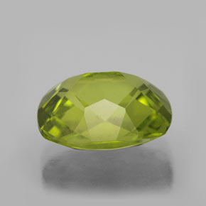Peridoto naturale verde da 3,16 ct, taglio a cuscino, VS