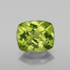 Peridoto naturale verde da 2,65 ct, taglio a cuscino, VS-SI